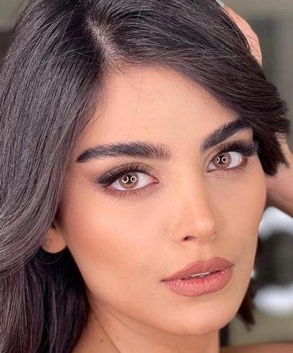 لنز فصلی دهب کت آی cat eye رنگ عسلی متوسط روشن