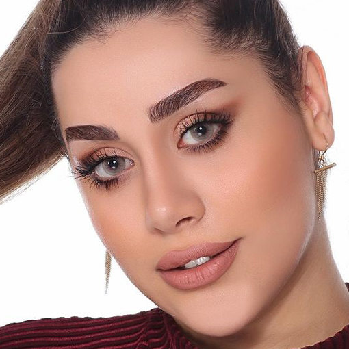 لنز طبی دهب کارامل caramel رنگ طوسی عسلی دور دار